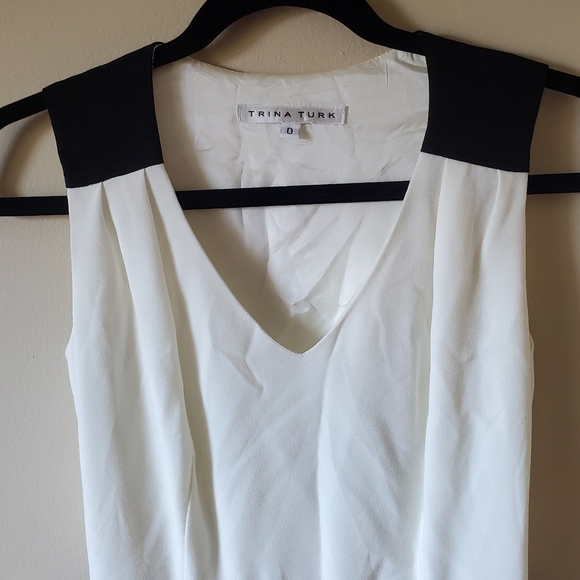 Trina Turk geometric colorblock dress size 0 - Picture 3 of 8